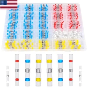 500Pcs Solder Seal Sleeve Waterproof Heat Shrink Butt Wire Connectors Terminals - Picture 1 of 19