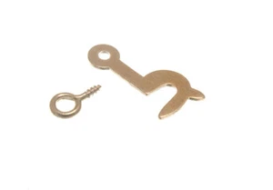 72 X Côté Crochet 25mm Main Gauche Acier Plaqué Laiton Avec Eye Onestopdiy Neuf - Picture 1 of 1