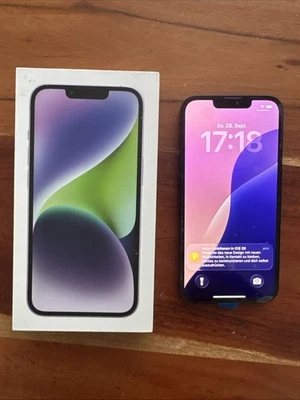 Apple iPhone 14 5G 128GB IOS Ohne Simlock 6,1" Smartphone Black - Bild 1 von 4