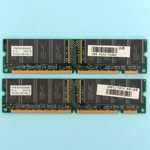 256MB SDRAM RAM 168 Pin (2x 128MB) PC133 133Mhz Double Sided Memory Hyundai - Picture 1 of 2