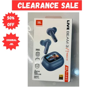 JBL Live Beam3 - True Wireless Noise Cancelling Earbuds - Wireless Charging - Picture 1 of 8