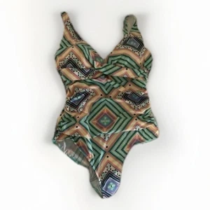 Tribal Swimsuit Emerald Bay New One Piece Women Size 8 Pattern Multicolor - Picture 1 of 12