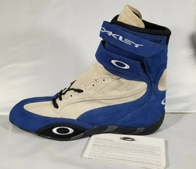Oakley racing shoes blue black cream mens sz 10 racing boot shoes carbon x New - Image 1 of 4