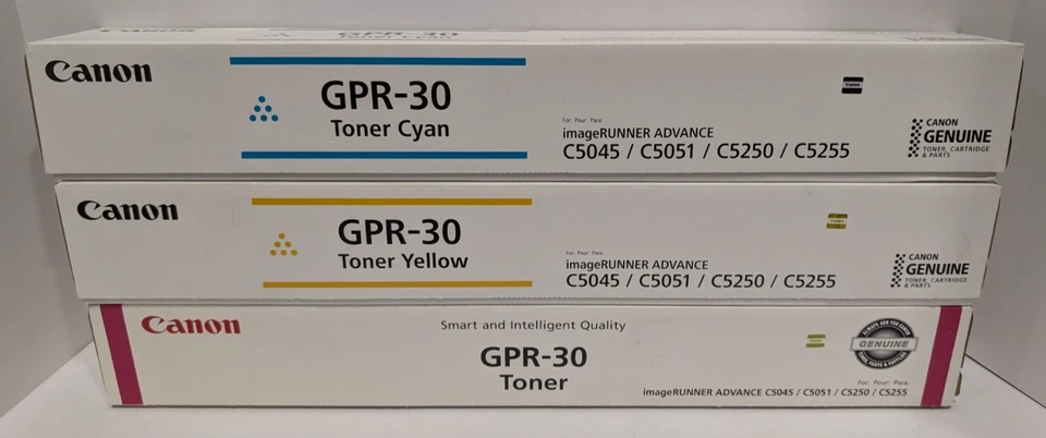 Juego de tóner color genuino Canon GPR-30 - cian/magenta/amarillo Foto 1 de 1