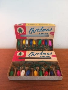 Luces de hadas de árbol de Navidad vintage años 50/60 2 cajas de 9 - Imagen 1 de 22
