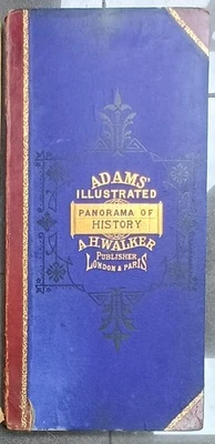 1878 Adams Illustrated Panorama of History A.H. walker VG charts maps very large Foto 1 de 4
