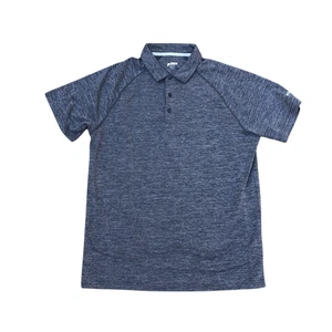 PRINCE Polo Shirt Men's LARGE Tennis Moisture Wicking Short Sleeve Grey - Picture 1 of 8
