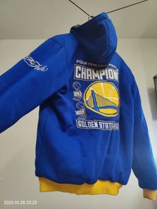 Golden State Warriors 2015 Finals Reversible Hoodie Varsity Jacket M, Polyester  - Picture 1 of 12
