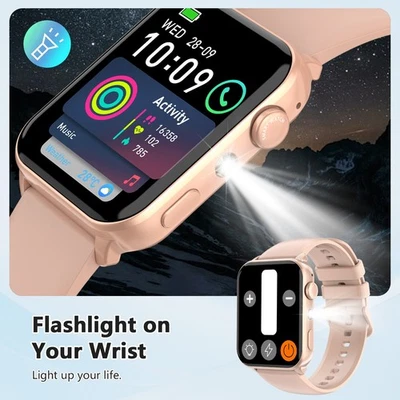 Bluetooth Smart Watch Men Women Compatible with iPhone/Android Phones Smartwatch - Image 1 of 4