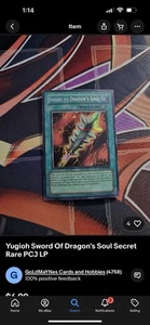 Sword of Dragon's Soul PCJ-EN003 Prismatic Secret Rare Yugioh Holo Game Used  - Picture 1 of 2