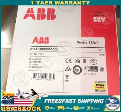 ABB 2TLA010050R0000 sentry SSR10 safety relay 24vdc new in box US Free TAX - Image 1 of 4