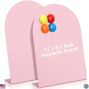Shimeyao 2er-Pack rosa magnetische Memoboard 12x8,5" gewölbte Staffelei mit 8 Magneten - Bild 1 von 6