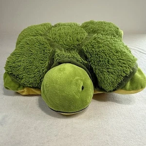 Pillow Pets große Schildkröte verspätet 16 Zoll grün gelb Schildkröte Plüschtiere Stofftiere 2010 - Bild 1 von 4