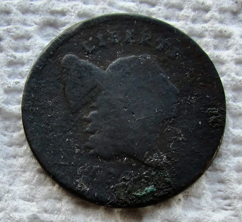 1795 1/2C BN Liberty Cap Half Cent Rare Key Date Plain Edge  VG Detail Cover