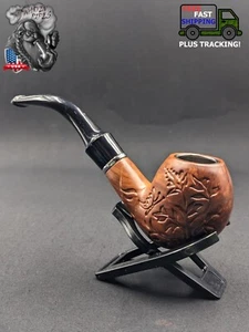 Metal/Acrylic Tobacco Sherlock Smoking Pipe + 5 FREE Screens +1 FREE Stand D01 - Picture 1 of 4