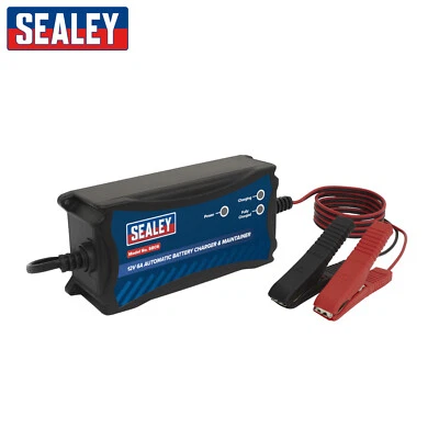 Sealey SBC6 12V 6A Fully Automatic Battery Charger Car Van Maintenance - Image 1 of 4