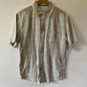 Horny Toad Button Front Shirt Mens Large Gray Blue Organic Cotton Casual Outdoor - Picture 1 of 6