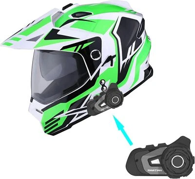 Casco integral de motocicleta con doble visera deportiva para niños 1Storm + Bluetooth Foto 1 de 2