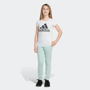 Adidas Big Girls Jogger mid Rise Cuffed Fleece Sweatpants, Medium 10–12, Green - Picture 1 of 7
