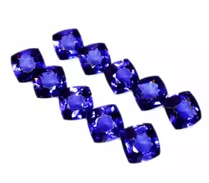 Lote de 10 piezas de gemas de tanzanita natural de 8-10 quilates con certificación de piedras preciosas sueltas W24 - Imagen 1 de 13