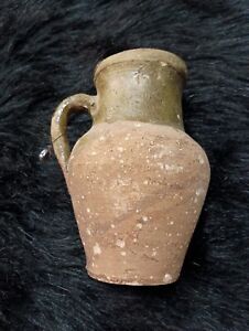 Vintage Turkish Olive Jar, Vintage Terra Cotta Jar, Rustic Pottery