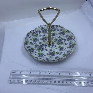Lefton- Violet Chinz tidbit tray - Picture 1 of 5