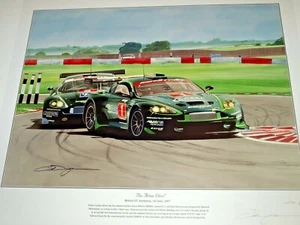 IMPRESIÓN ASTON MARTIN BIO DBR9 LORD PAUL DRAYSON BRITISH GT SNETTERTON JONNY COCKER - Imagen 1 de 2