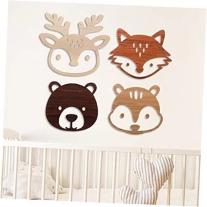 Woodland Nursery Decor, Wooden Forest Animal Wall Decoration Woodland Baby  - Picture 1 of 8