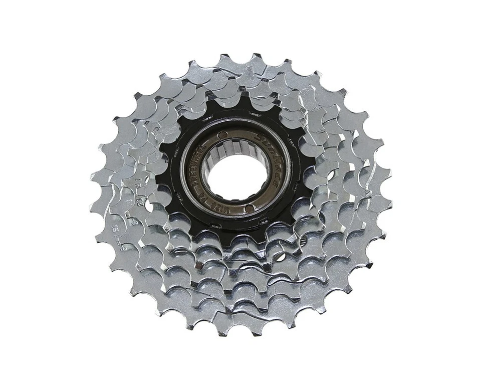 SUNRACE BRANDED 6 SPEED BICYCLE MULTIPLE FREEWHEELS 14/28T INDEX BLACK/ZINC. - Image 1 of 1