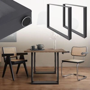 Juego de 2 Patas 70x72cm acero industrial mesa comedor oficina escritorio - Imagen 1 de 7