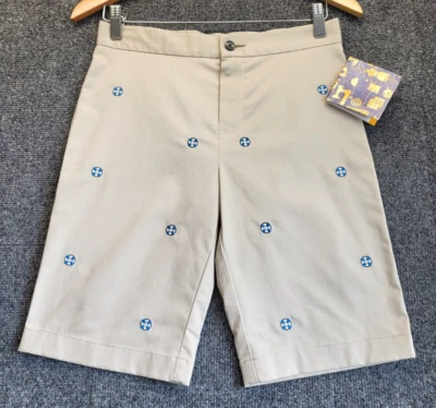 Pantalones Cortos Brooks Brothers Niño Talla M Beige Bermudas Bordadas Tema Náutico Foto 1 de 4