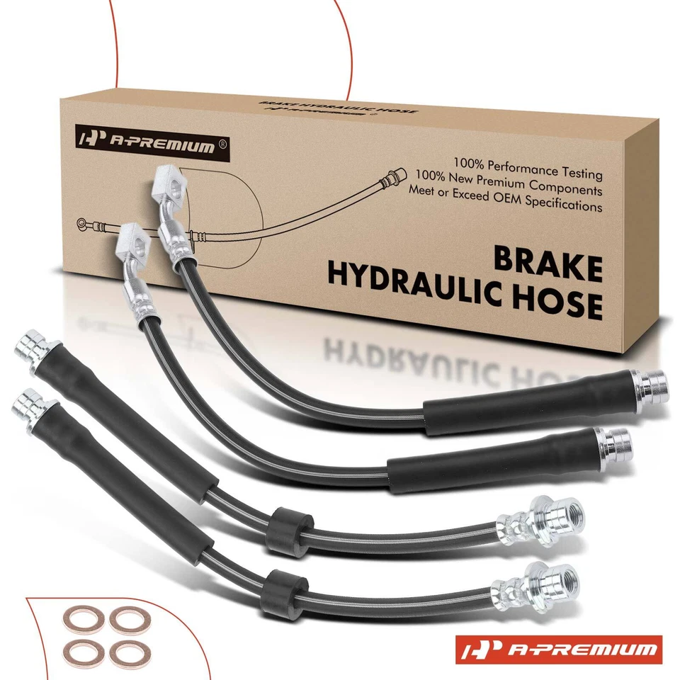 A-Premium Brake Hydraulic Hose Rear Inner & Outer for Land Rover LR3 LR4 Range - Image 1 of 4