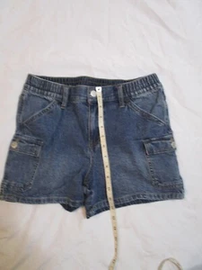 Girls Cat and Jack denim 4 pocket snap closure shorts size 14 (XL) - Picture 1 of 5
