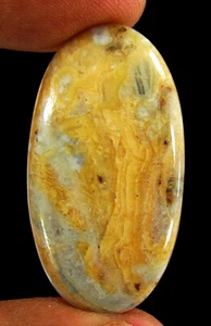 33.80 Ct Natural Blue Scheelite Loose Gemstone Cabochon Wire Wrap Stone - 62953 - Picture 1 of 5