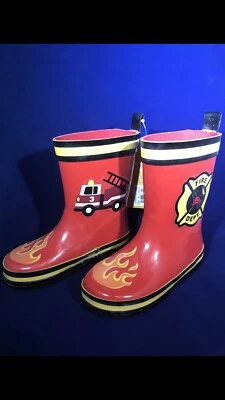 Botas de lluvia Stephen Joseph para niños camión de bomberos talla 6 nuevas en caja Foto 1 de 2
