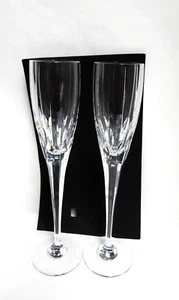 Set of 2 MIKASA Park Avenue 10 1/2" Champagne Flutes Glasses - Near Mint - Nice! - Picture 1 of 11