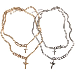 Urban Classics Various Chain Cross Necklace Fashion Jewellery - Picture 1 of 7