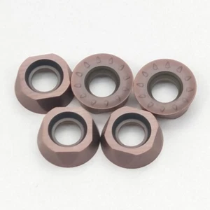 10PC RPMT08T2MOE-JS alloy carbide inserts cutting tool milling inserts RPMT08 R4 - Picture 1 of 9