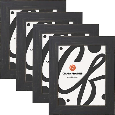 Jasper, 1.5" Country Black Picture Frame, Common Sizes 4x5 - 24-36, 4-Pack - Image 1 of 4