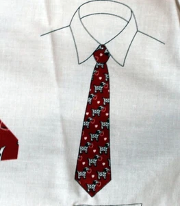 VINTAGE CRANSTON DALMATIANS PUPPY LOVE TIE FABRIC PANEL - Picture 1 of 5