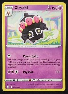 Juego de cartas coleccionables Pokémon Claydol espada y escudo - estilos de batalla 058/163 raro casi como nuevo - Imagen 1 de 2