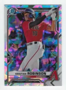 Bowman 2021 cromo #BCP-136 Kristian Robinson refractor atómico ~ Diamondbacks - Imagen 1 de 2
