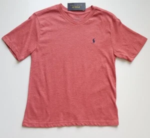 Polo Ralph Lauren Boys T-Shirt Crew Neck Short Sleeve Pony Logo New sz S Red - Picture 1 of 7
