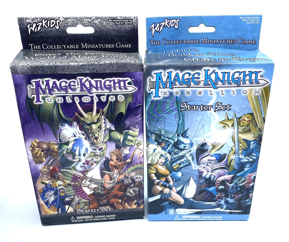 Mage Knight Unlimited and Rebellion Starter Set Box Lote de 2 NUEVO SELLADO Wizkids Foto 1 de 1