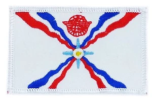 Toppe Toppa PATCH ASSIRIA 7x4,5cm Bandiera banderina ricamata termoadesivo - Bild 1 von 1