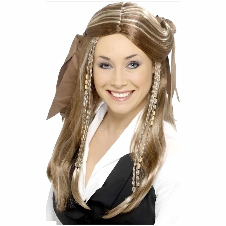 Buccanneer Babe Pirate Brown Blonde Adult Womens Costume Wig - Image 1 of 1