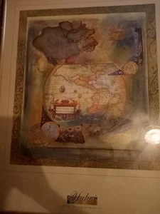 Vintage Map Fragments I!! 23" By 29" Super Cool!! - Picture 1 of 10