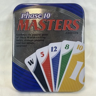 Juego de Cartas Mattel FASE 10 Masters EDICIÓN con Estaño Completo 2010 ¡Bonito! Foto 1 de 4