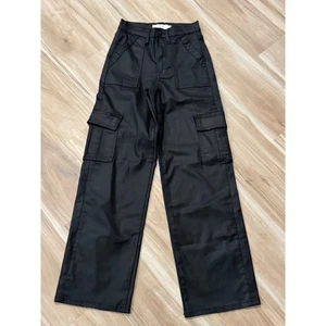 Pantalones cargo ocultos Los Angeles negros talla 24 bolsillos utilitarios pierna recta h1 - Imagen 1 de 8