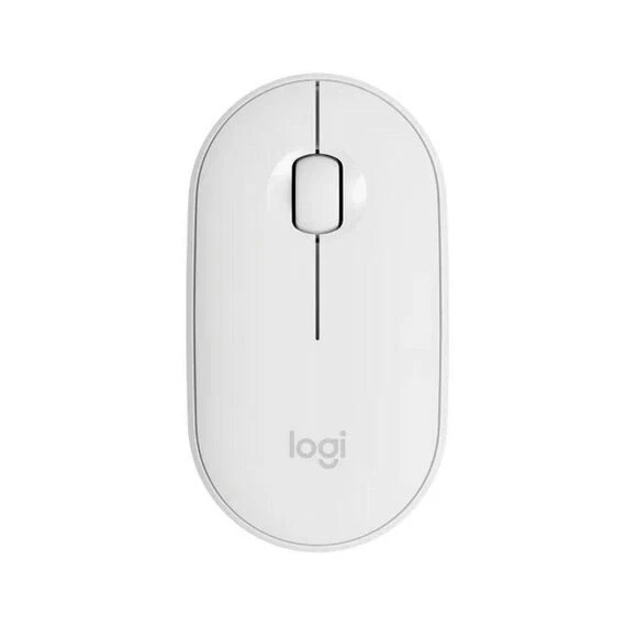 Mouse wireless Bluetooth Logitech PEBBLE M350 1000 DPI ultrasottile bianco - Immagine 1 di 1
